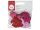 Filz-Herzen, 3 cm, SB-Btl. 24 Stk, 4 Rot-/Pinktöne , gemischt