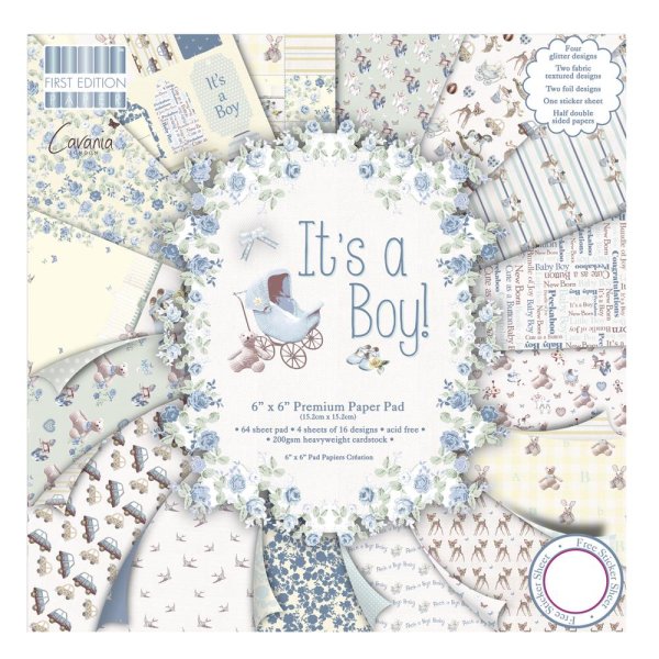 Scrap-Block Its a Boy, 15,2x15,2cm, 200 g/m2, SB-Btl 64Bogen