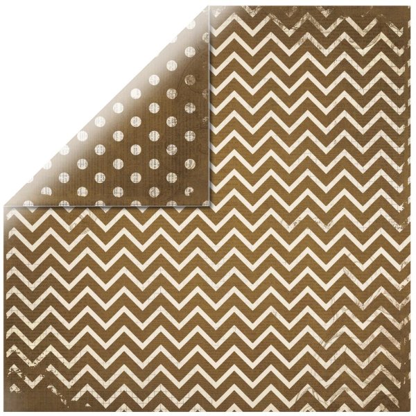 Scrapbookingpapier Chevron, 30,5x30,5cm, 190g/m2, schokolade