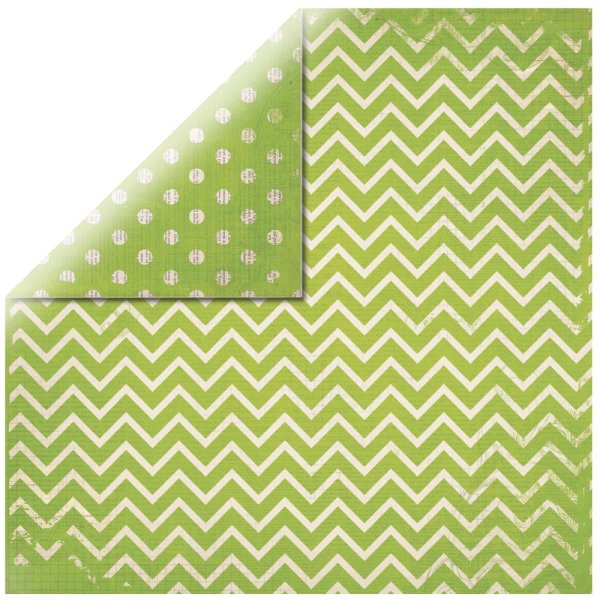 Scrapbookingpapier Chevron, maigrün, 30,5x30,5cm, 190g/m2