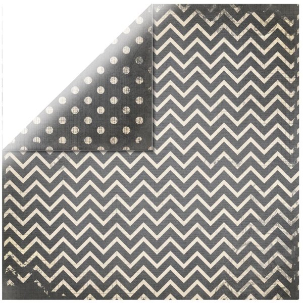 Scrapbookingpapier Chevron, stahlgrau, 30,5x30,5cm, 190g/m2