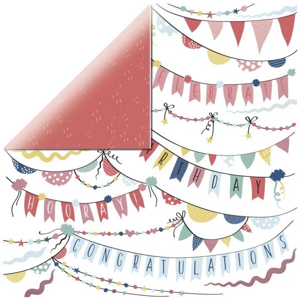 Scrapbookingpapier Garlands, 30,5x30,5cm, 220g/m2, mit Folie