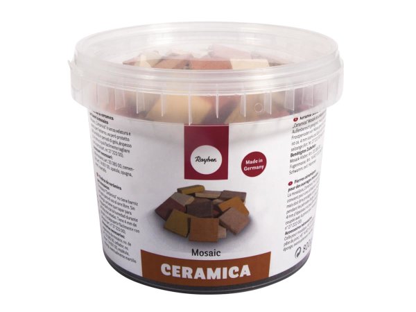 Ceramica Mosaik Mix, 2x2cm, ca.200Stück, Dose 800g, natur