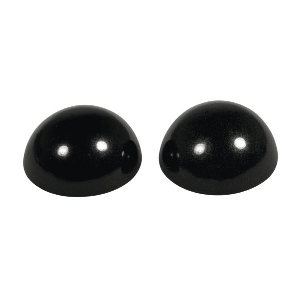 Tieraugen, Plastik-Halbperlen, 6mm ø, zum Kleben, SB-Btl 20Stück, schwarz