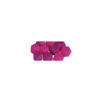 Silikonperlen Hexagon, 14mm ø, SB-Btl 10Stück, pink Töne