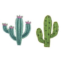Patch Cactus, 2,8-3,5x4cm, z.Aufbügeln, SB-Btl. 2Stück