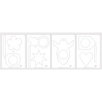 Sperrholzplatten m. Vorlagen- Gartendeko, 300x200x4mm, 4 Platten, Beutel 1Set, natur