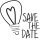 Stempel Save the Date, 5x5cm