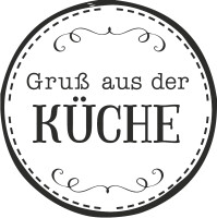 Stempel rund Gruss aus Küche