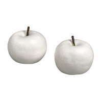 Styropor Äpfel mit Stiel, 7x7x6cm+8x8x7cm, Btl...