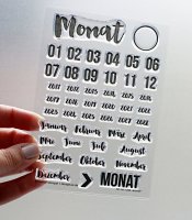 Klartext-Stempelset A6 Monat