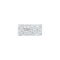 Rocailles, 2,6 mm ø, opak gelüstert, Dose 17g, weiss