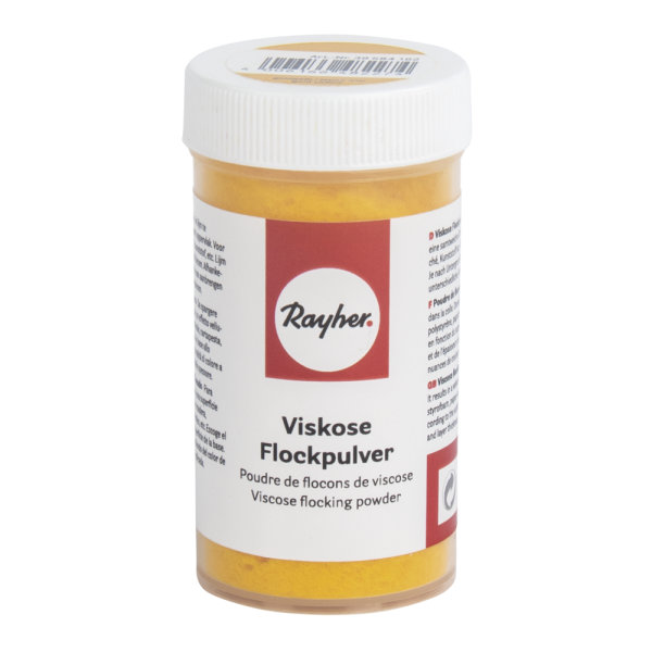Viskose Flockpulver, mit Streueinsatz, Dose 8g, goldgelb