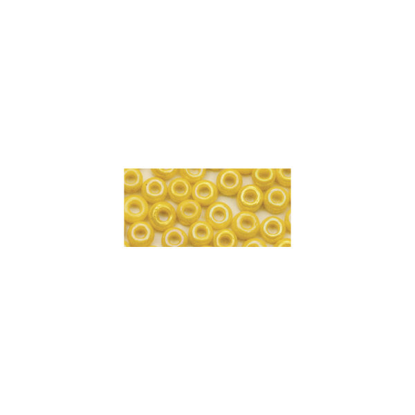 Rocailles, 2,6 mm ø, opak gelüstert, Dose 17g, gelb