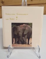 Karte Nachwuchs Elefantenfamilie