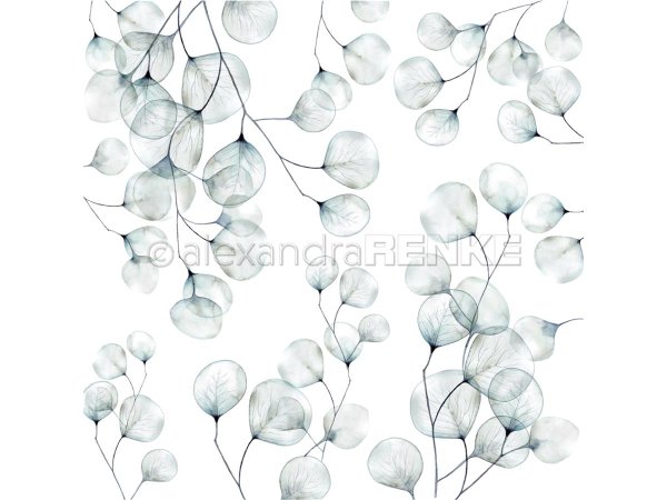 Designpapier Eukalyptus Blätter