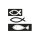 Labels Christliche Fische, 2,8x1,4cm-4,7x1,4cm, SB-Btl 3Stück