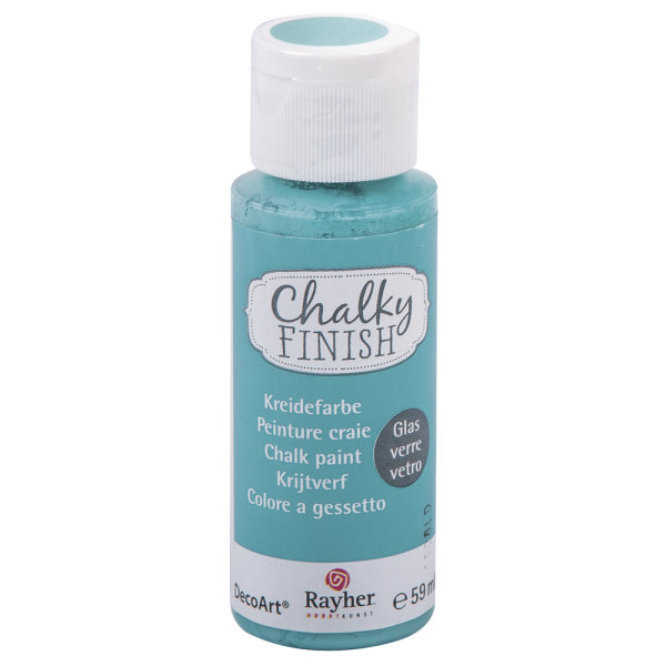 Chalky Finish for glass, Flasche 59ml, ind.türkis