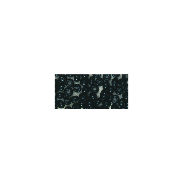 Rocailles, 2 mm ø, opak, Dose 17g, schwarz