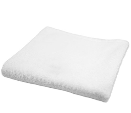 Microfaser-Handtuch mit Baumwoll-Rückseite, Farbe Weiß