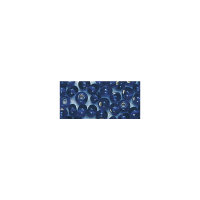 Rocailles, 2 mm ø, mit Silbereinzug, Dose 17g, d.blau