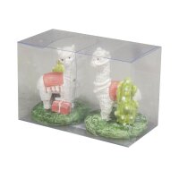Polyresin Lama, 2 Designs, 3,1x3,1x4cm, PVC-Box 2Stück
