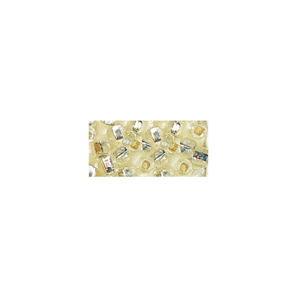 Rocailles, 2 mm ø, mit Silbereinzug, Dose 17g, silber