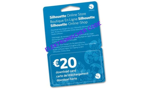 Silhouette Download-Karte 20 EUR elektronischer Code