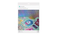 Silhouette Stickerpapier Holographic dots Silber