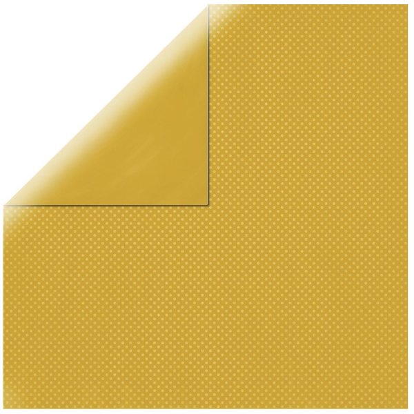 Scrapbookingpapier Double Dot, 30,5x30,5cm, 190g/m2, honiggelb