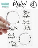 Klartext-Stempelset A6 Kreisgrüße