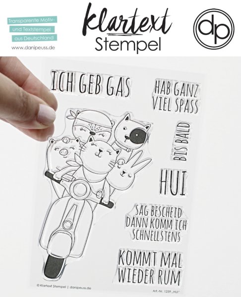 Klartext-Stempelset A6 "HUI"