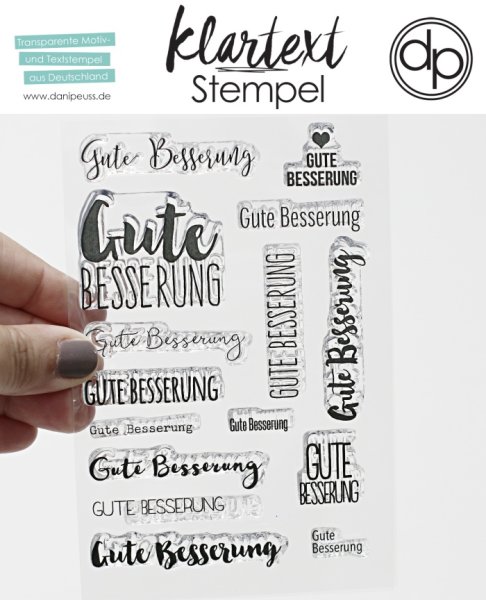 Klartext-Stempelset A6 "Gute Besserung"
