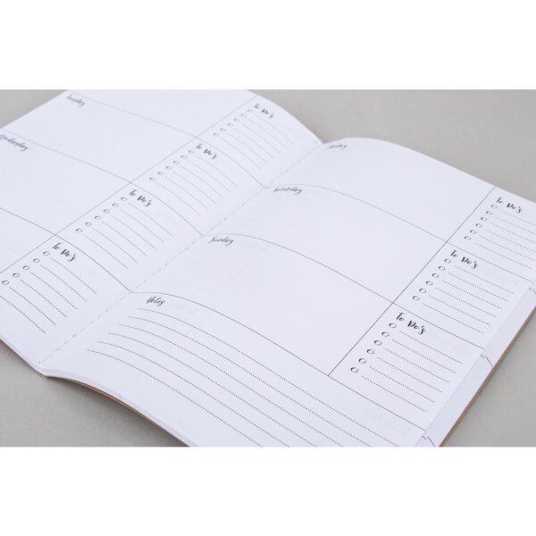 Booklet Weekly Planner,FSC Mix Credit, A5, 60 Blatt, 80 g/m², kraft