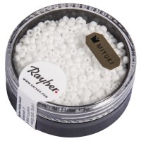 Miyuki Premium-Rocailles, 2,2 mm ø, opak, weiss, Dose 12g