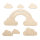 Holzmotiv Wolke, FSC Mix Credit, 16,8x8,3cm, 6-teilig, SB-Btl 1Set, natur