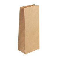 Papier-Blockbodenbeutel, 10x24x6cm, 80g/m², SB-Btl. 25Stück, kraft