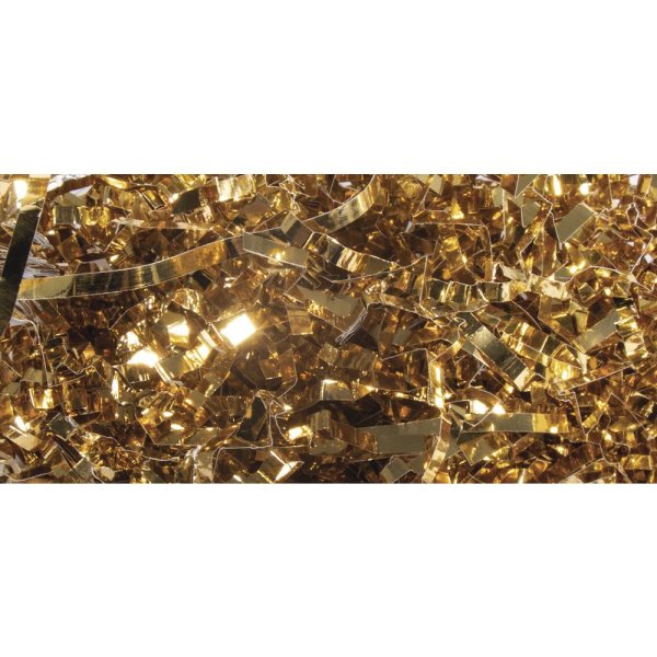 Papier-Dekogras metallic, gold, Beutel 50g