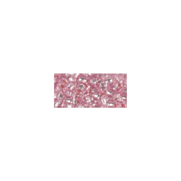 Rocailles, 2 mm ø, mit Silbereinzug, Dose 17g, rosé, nicht waschbar