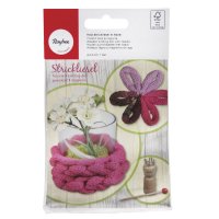 Strickliesel m.Nadel, FSC100%, 2,4cm ø, 7,5cm, 4 Ösen, ø-Loch:1cm, SB-Btl 1Set
