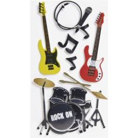 Stick-Ons-Mix "Rock Band" 7,5 x 16,5 cm