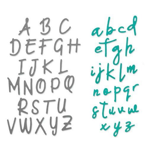 Stanzschablone Sizzix Alphabet Gross- und Kleinbuchstaben
