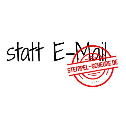 Holzstempel "statt E-Mail"