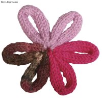HolzStrickliesel+Nadel,FSC 100%, 3,4cm ø, 6,2cm, 6 Ösen, ø-Loch:1,5cm, SB-Btl 1Set