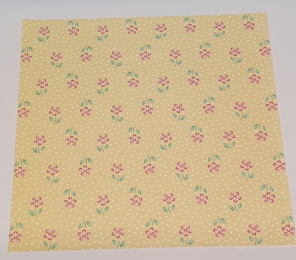 Scrapbookpapier Blumen (gelb)
