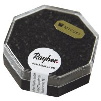 Miyuki Delica-Rocailles, 2,2mm ø, metallic matt, Dose, schwarz, 7g
