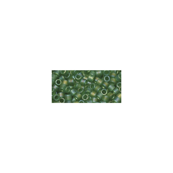 Miyuki Delica-Rocailles, 2,2mm ø, transparent Rainbow matt, Dose, jaspis, 9g