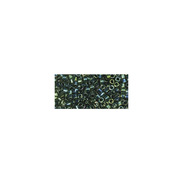 Delica-Rocailles, 1,6mm ø, metallic, Dose, smaragd, 4g