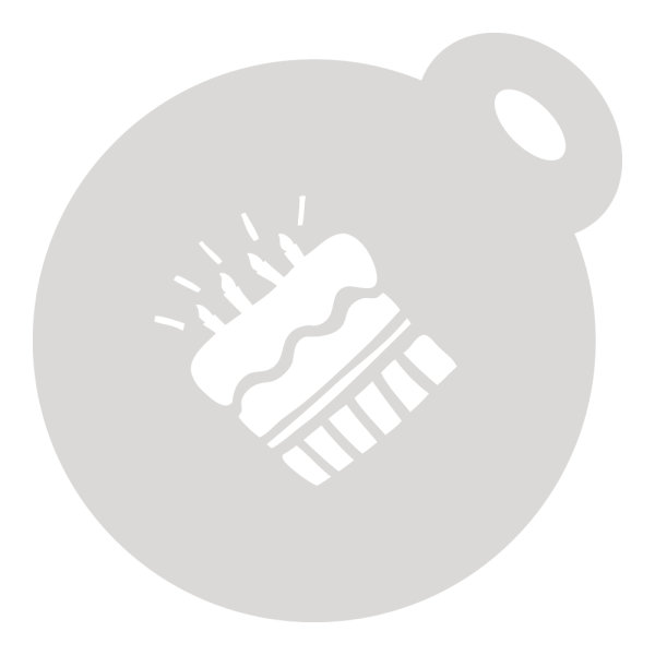 Cupcake&Cappuccino Schablonen 10cm, HAPPY BIRTHDAY 3Designs, SB-Btl.3St.
