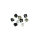 Swarovski Kristall-Schliffperlen, 6 mm, Dose 25 Stück, Schwarz-Weiß-Töne